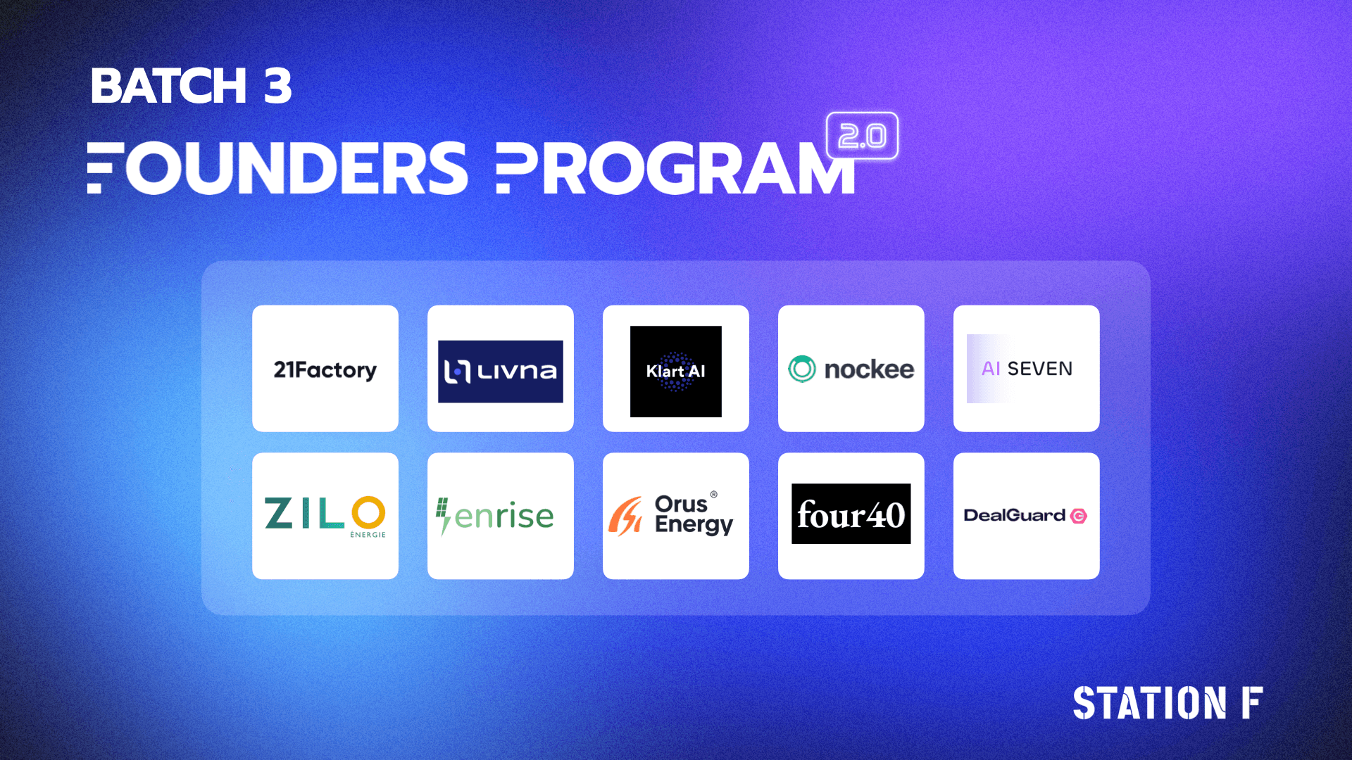 Discover the latest 10 startups selected for Founders Program 2.0