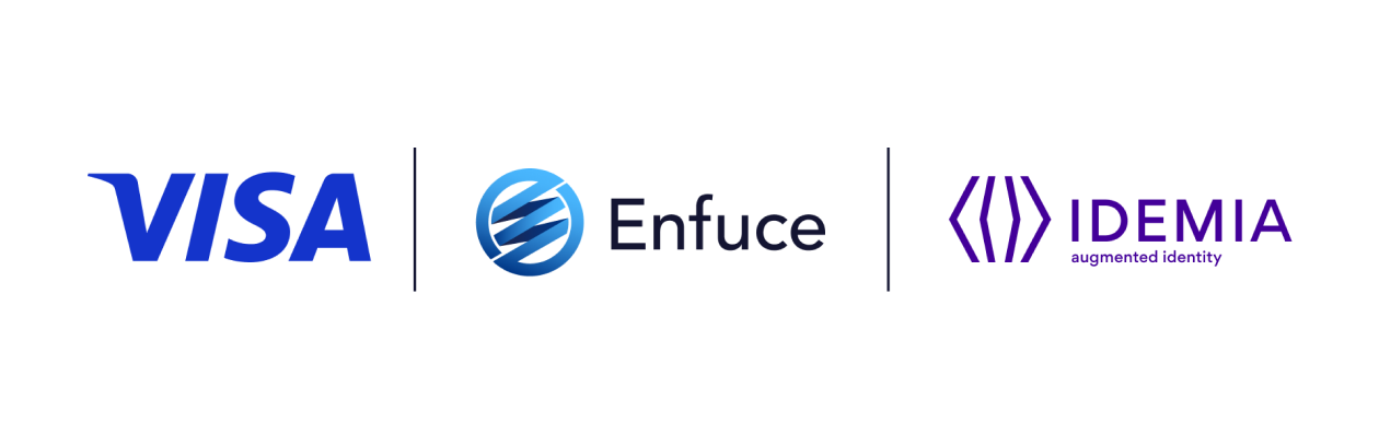 Logo of visa / enfuce / idemia partner