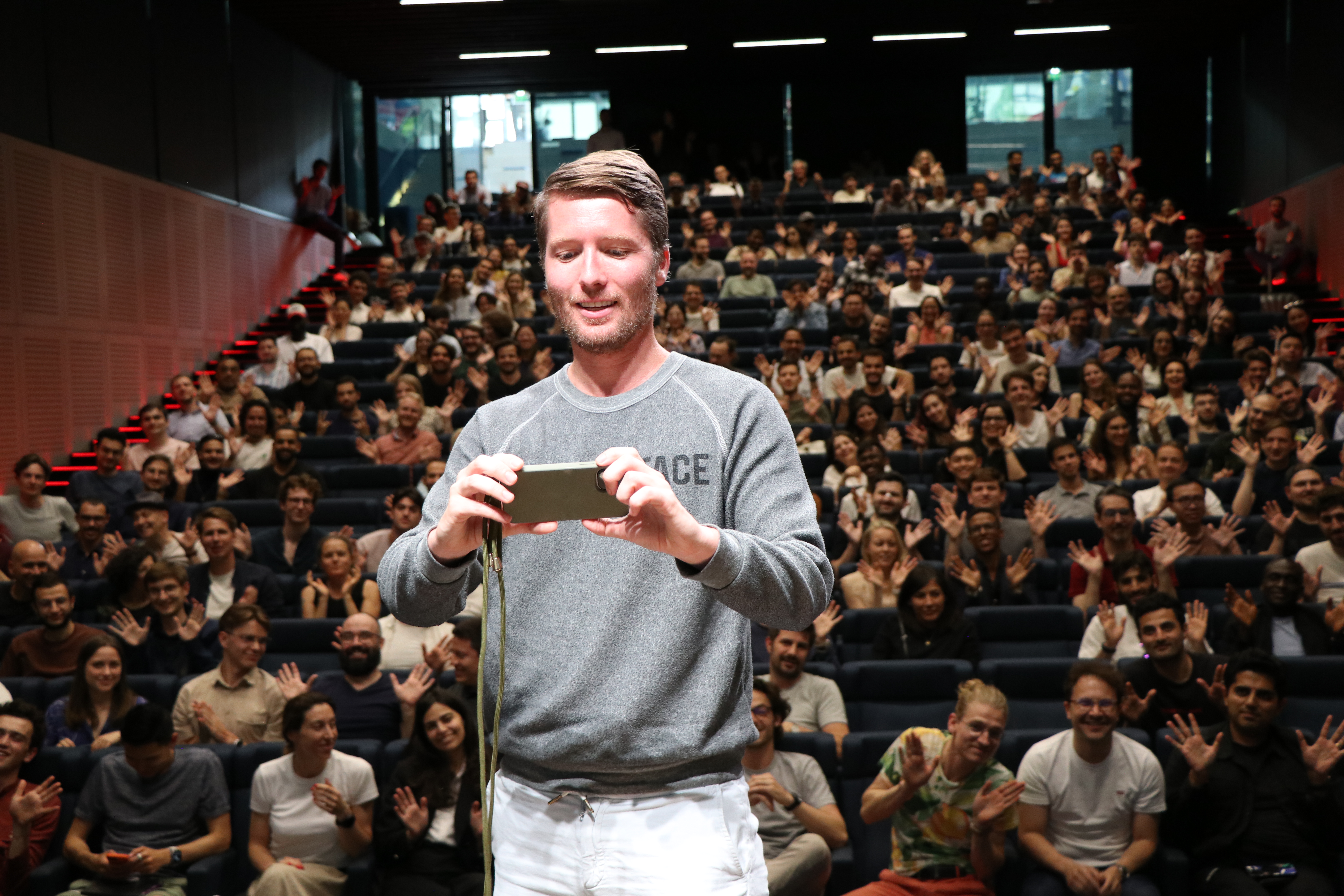 Clément Delangue speaking at an event